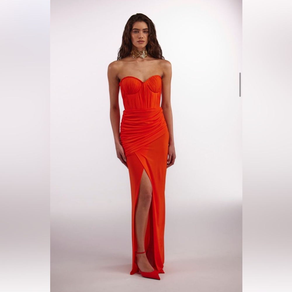 COPY - milla orange gown with gloves